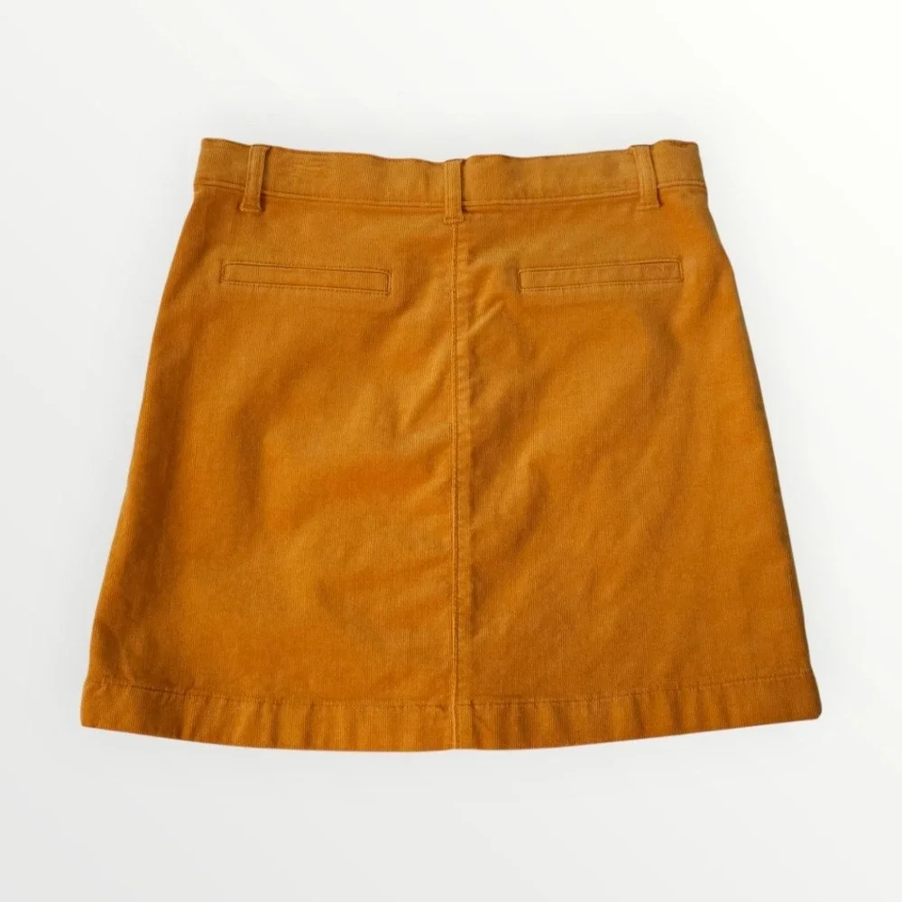 Vineyard Vines Girls 12 Corduroy Skirt Mustard Yellow Button Front Pockets Prepp